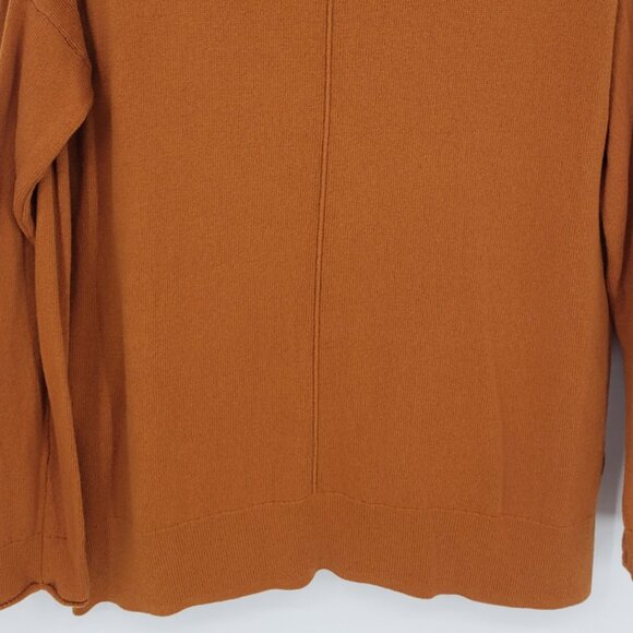 Lucky Brand Relaxed Fit V Neck Cardigan‎ Sweater S Womens Cotton Cashmere Brown - Picture 8 of 9